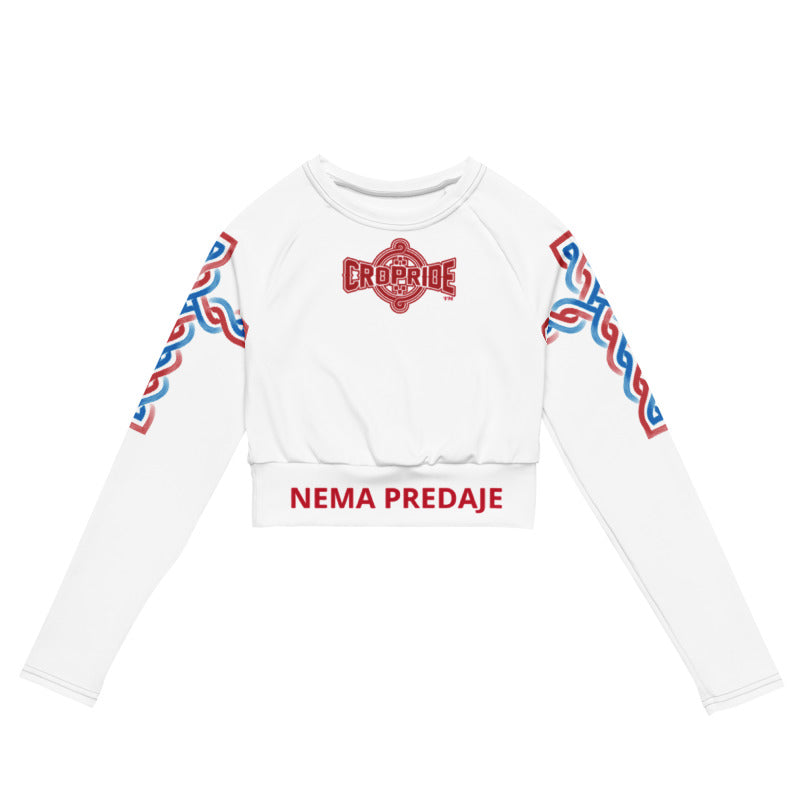 Croatian Gear "Nema Predaje" Long-Sleeve Crop Top by CroPride