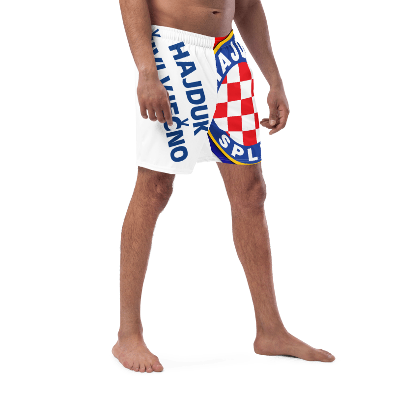 Hajduk Split Men's 4-Way Stretch Swim Trunks, Quick-Drying with UPF 50+