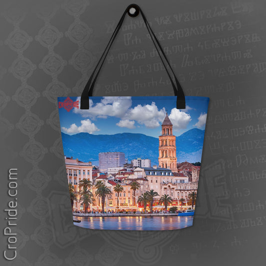 CroPride Split Croatia Gear Tote Bag By CroPride Gear