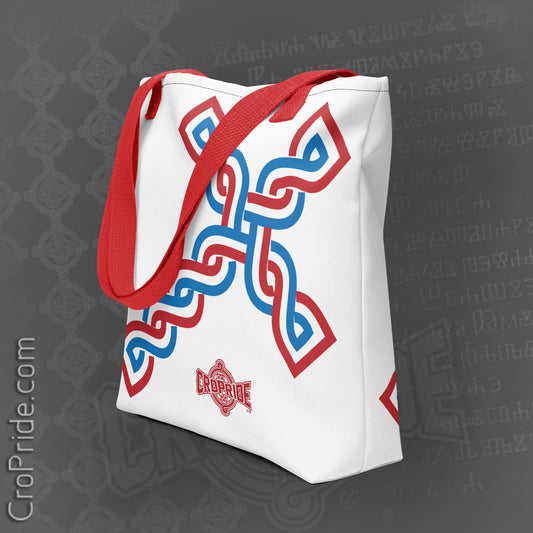 Croatian Pleter Version Cross Tote Bag - Authentic Design, Superior Quality