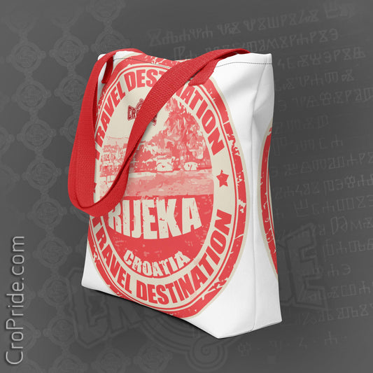 Rijeka Croatia Tote Bag - Vibrant Design, Spacious Interior & Durable Construction