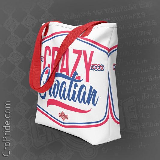 "Crazy Croatian" Tote Bag - Vibrant Colors By CroPride Gear