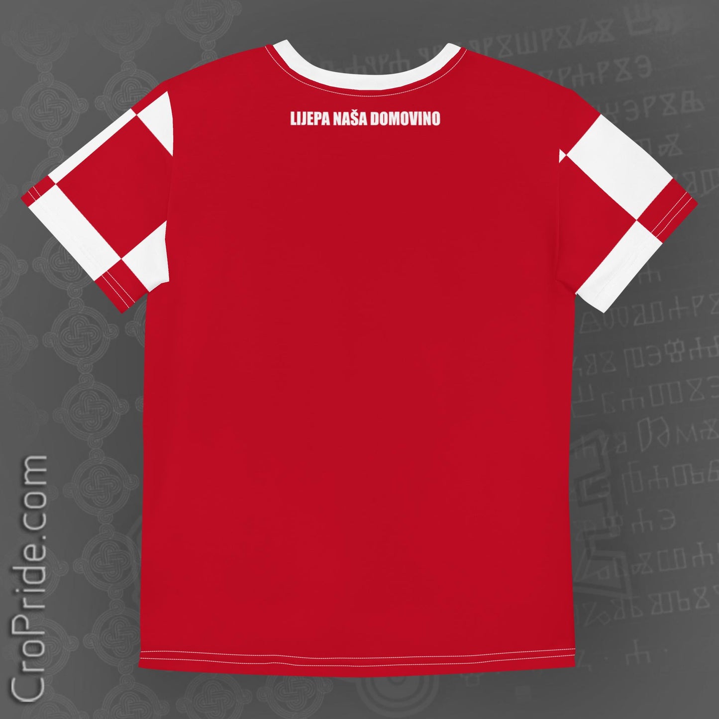 Croatian Checkers Youth Crew Neck T-Shirt - Patriotic Design, Soft Fabric, Regular Fit | Croatian T-Shirt