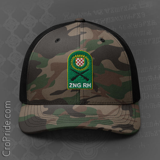 Croatian Heroic Struggle Camo Trucker Hat - ZNG RH Hat