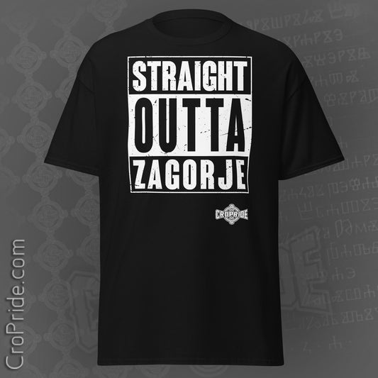 Croatian T-Shirt: "Straight Outta Zagorje" - Durability Meets Style
