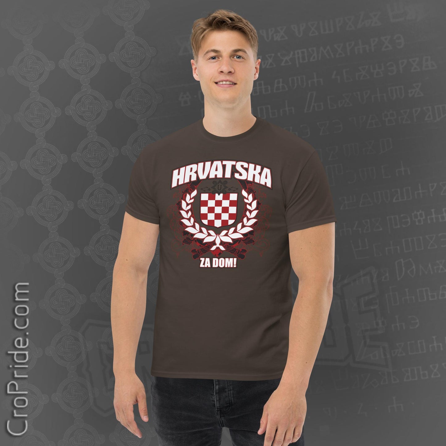Croatian T-Shirt - OldTime Croatian Crest Design BY CroPride Gear