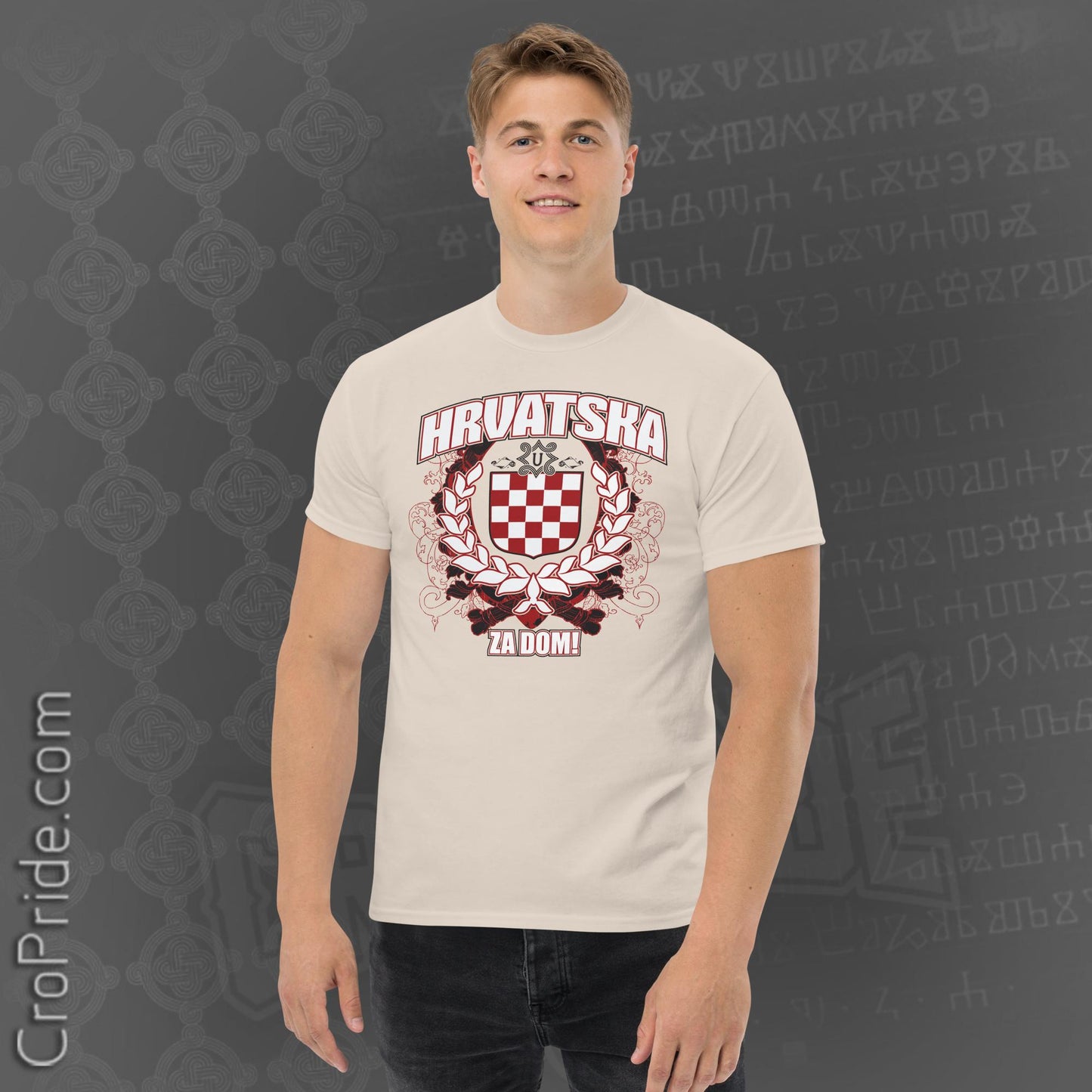 Croatian T-Shirt - OldTime Croatian Crest Design BY CroPride Gear