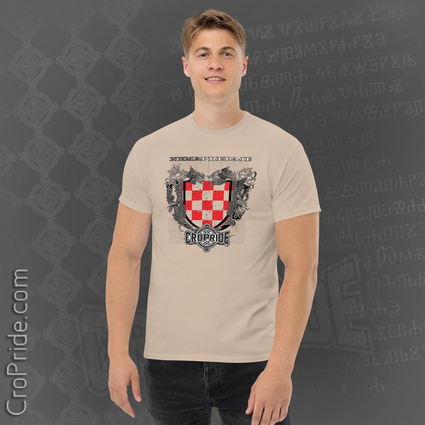 Croatian Crest NEMA PREDAJE T-Shirt - Eye-Catching Design | 100% Cotton
