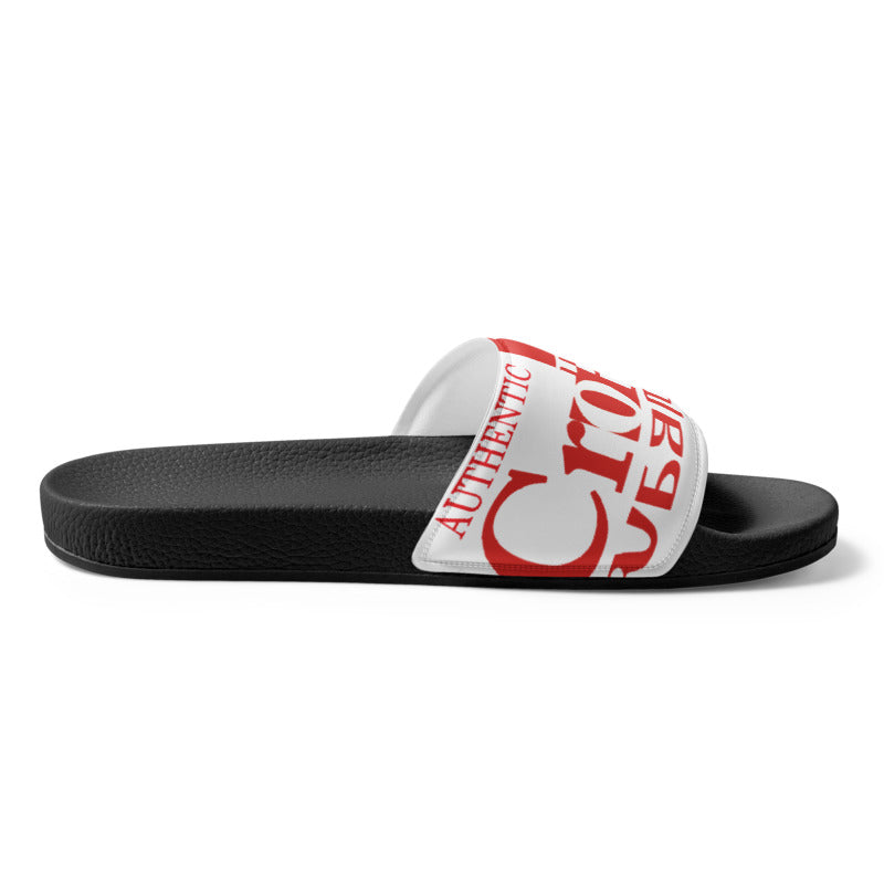 Croatian Woman Slides: Comfortable Faux Leather Footbed & Durable Strap