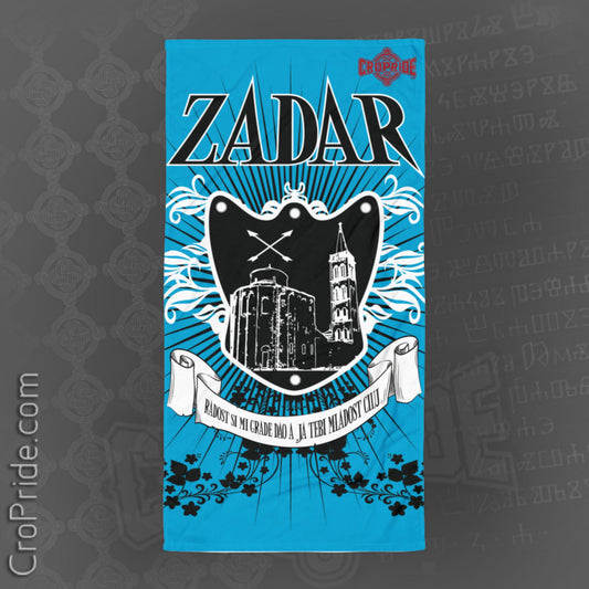 Zadar Croatia Embroidered Towel - Soft & Cozy, 30" x 60