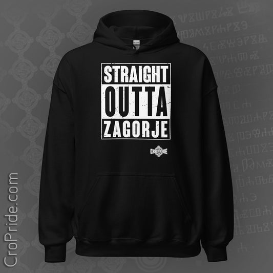 Croatian Hoodie: Straight Outta Zagorje - Comfy and Stylish