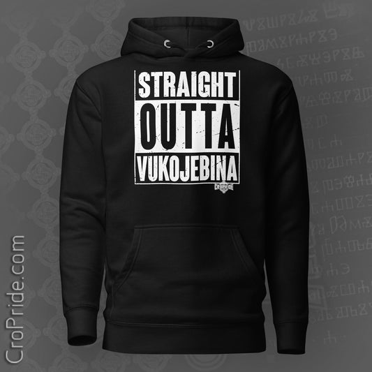 Croatian Hoodie: "Straight Outta Vukojebina" - Cozy & Humorous