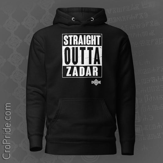 Croatian Hoodie: "Straight Outta Zadar" - Vibrant, Humorous, and Comfortable