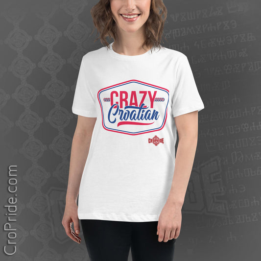 "Crazy Croatian" Women's Tee-By CroPride Gear