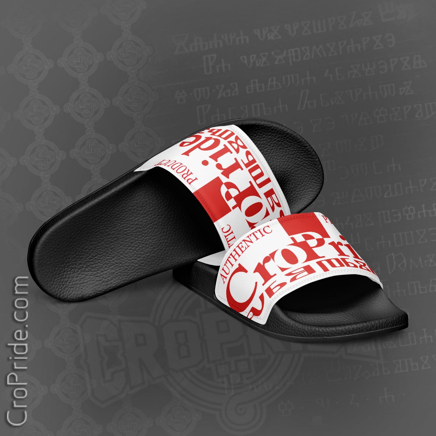Croatian Woman Slides: Comfortable Faux Leather Footbed & Durable Strap