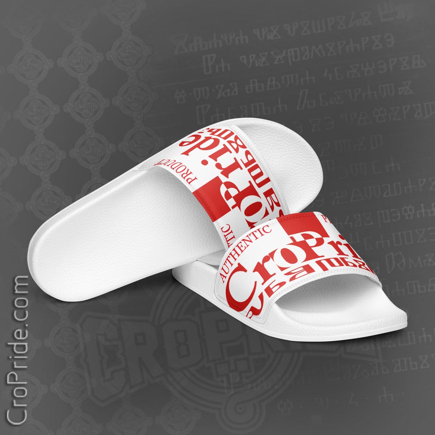 Croatian Woman Slides: Comfortable Faux Leather Footbed & Durable Strap