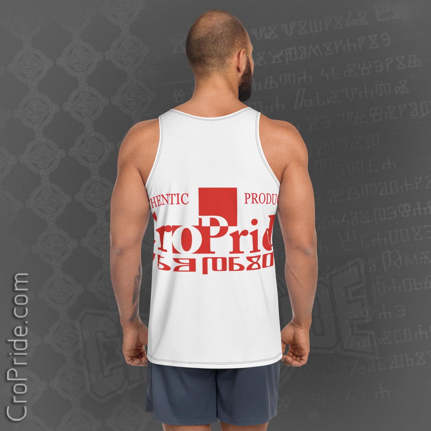 Croatian Pride Unisex Tank Top with All-Over Print | Soft & Stretchy | Croatian T-Shirt