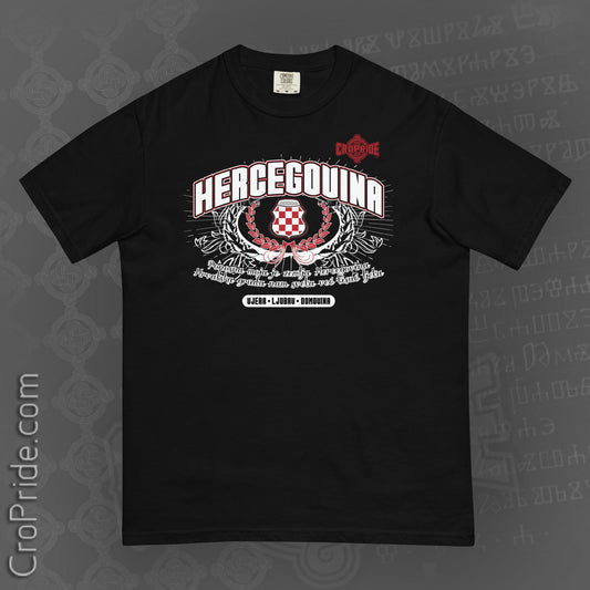 Hercegovina T-Shirt | CroPride Gear Design | 100% Ring-Spun Cotton