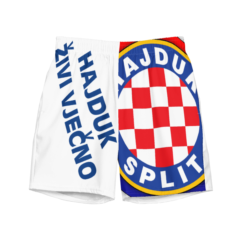 Hajduk Split Men's 4-Way Stretch Swim Trunks, Quick-Drying with UPF 50+