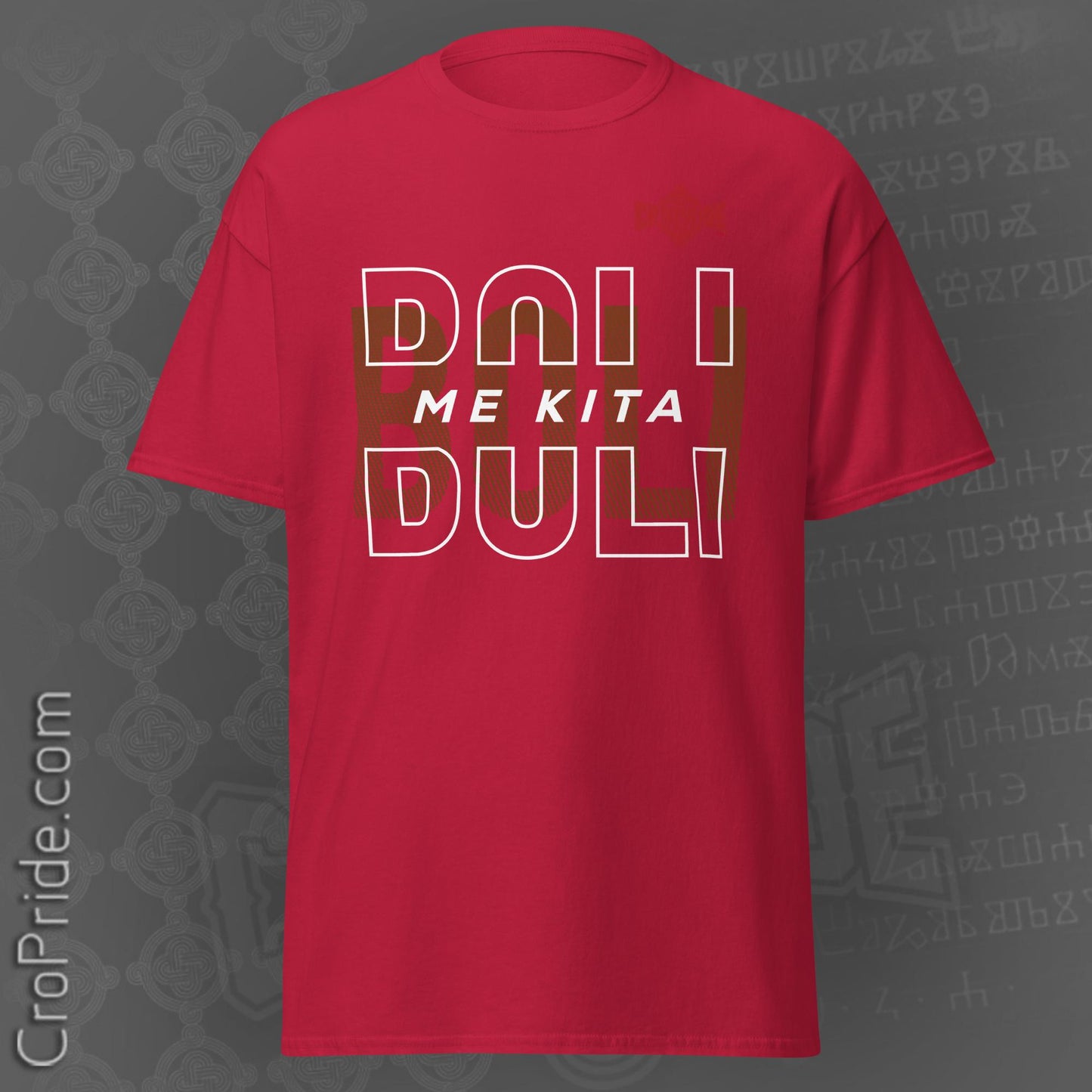 Men's Classic Croatian T-Shirt - "Boli Me Kita by" CroPride Gear