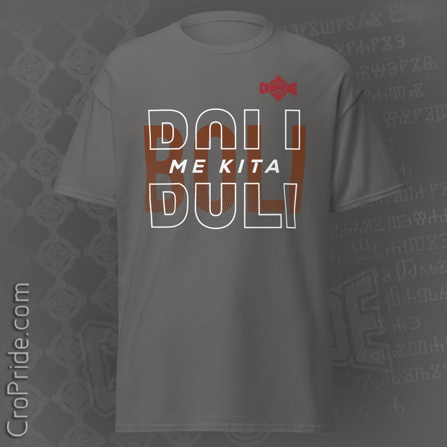 Men's Classic Croatian T-Shirt - "Boli Me Kita by" CroPride Gear