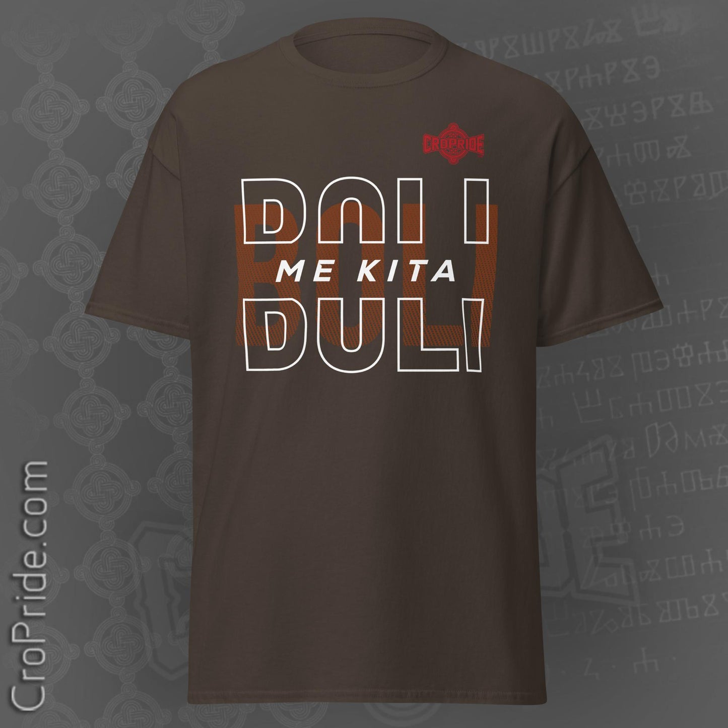 Men's Classic Croatian T-Shirt - "Boli Me Kita by" CroPride Gear