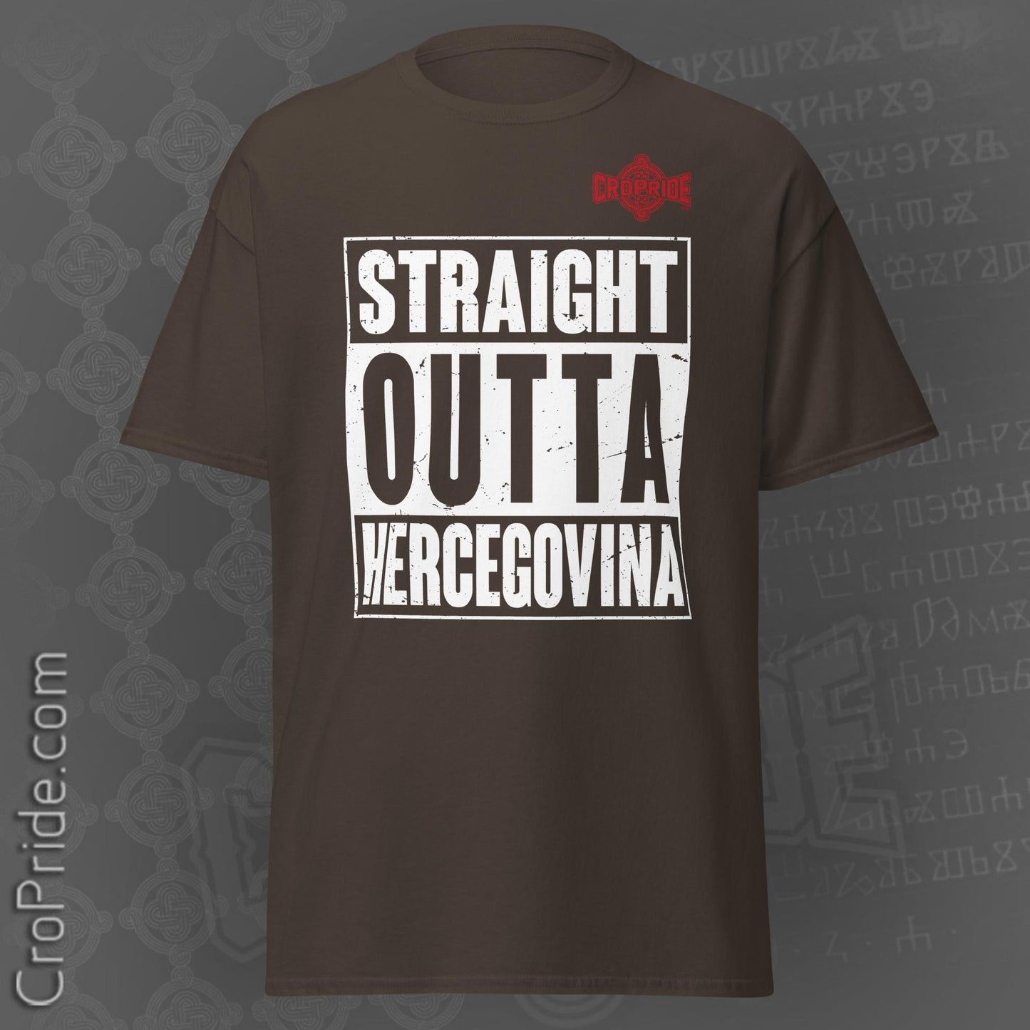 Croatian T-Shirt "STRAIGHT OUTTA HERCEGOVINA" - Unmistakable Heritage