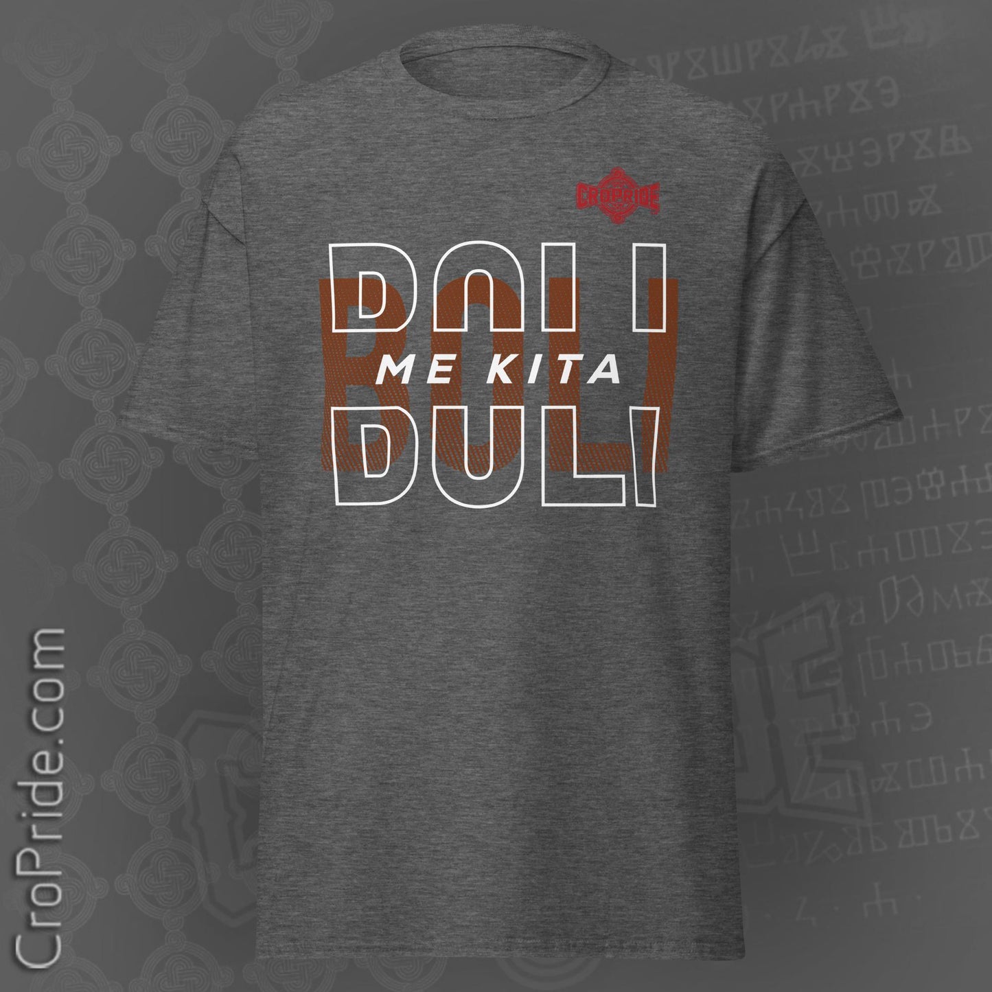 Men's Classic Croatian T-Shirt - "Boli Me Kita by" CroPride Gear