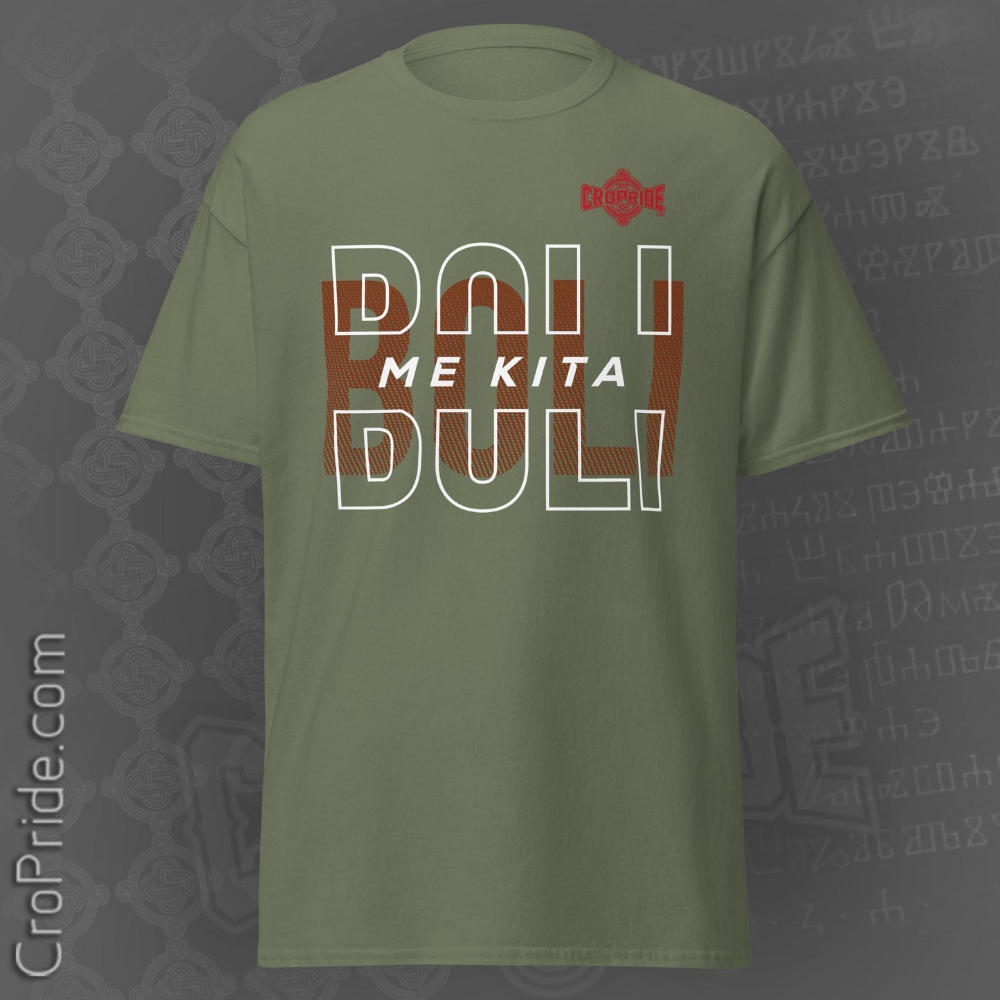 Men's Classic Croatian T-Shirt - "Boli Me Kita by" CroPride Gear