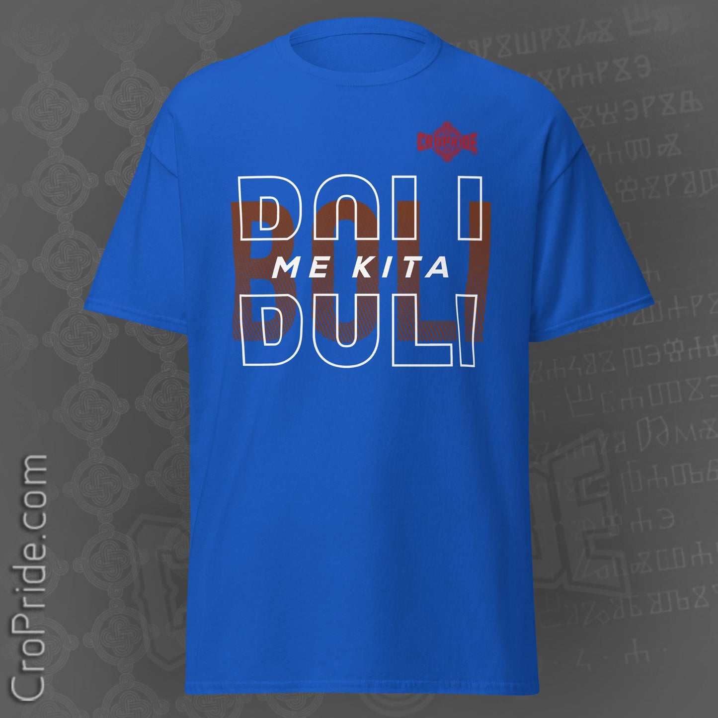 Men's Classic Croatian T-Shirt - "Boli Me Kita by" CroPride Gear