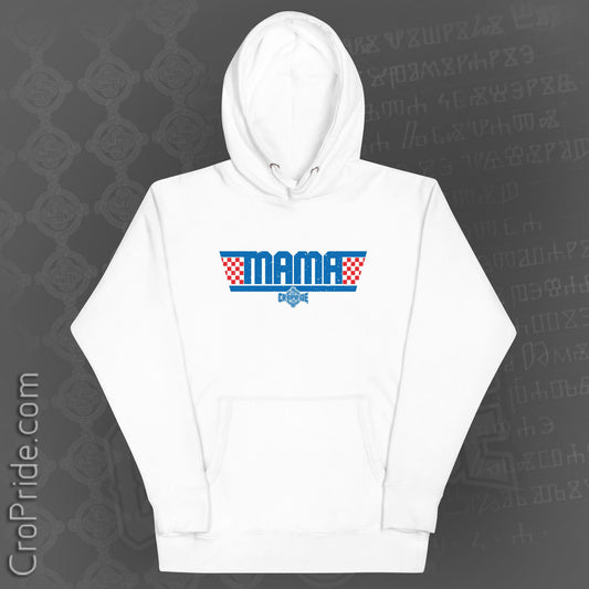 Croatian Heritage "MAMA" Distressed Flag Hoodie By CroPride Gear