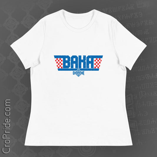 Croatian T-Shirt - "BAKA" Grandma Distressed Flag Tee